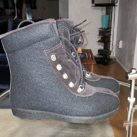 🇳🇴NWOT Rare❄️ Nye Nesna Lobben Handmade in Norway Fabrikken Felted Wool Boots - Picture 5 of 6